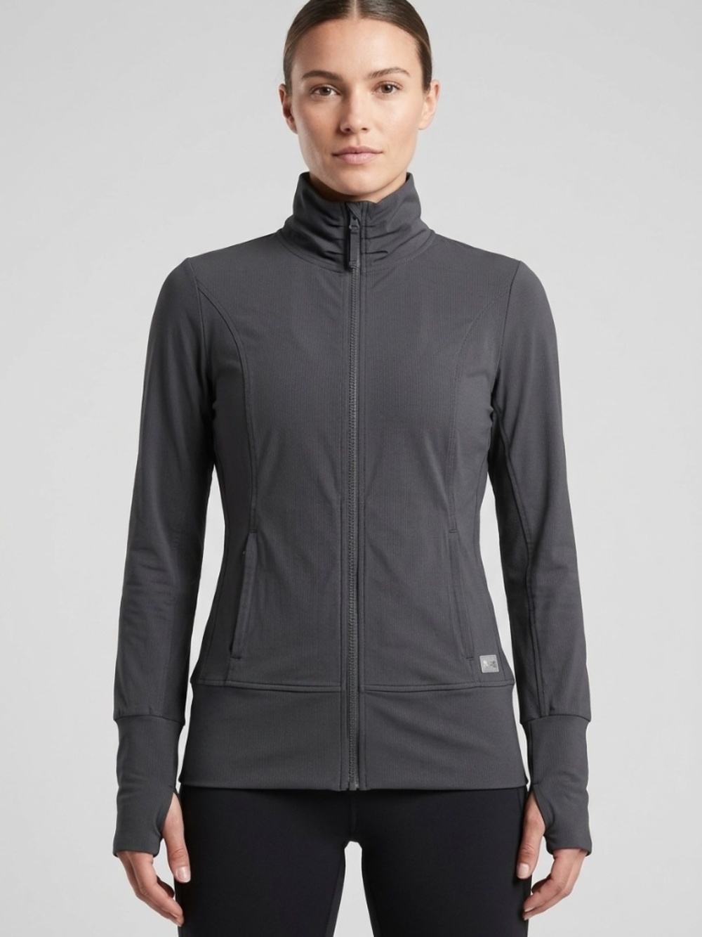 REI Women's Gray Full-Zip Active Jacket Women's Medium
